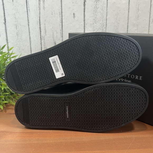 The Men's Store at Bloomingdale's Black Leather Lace Up Sneakers - Picture 10 of 11